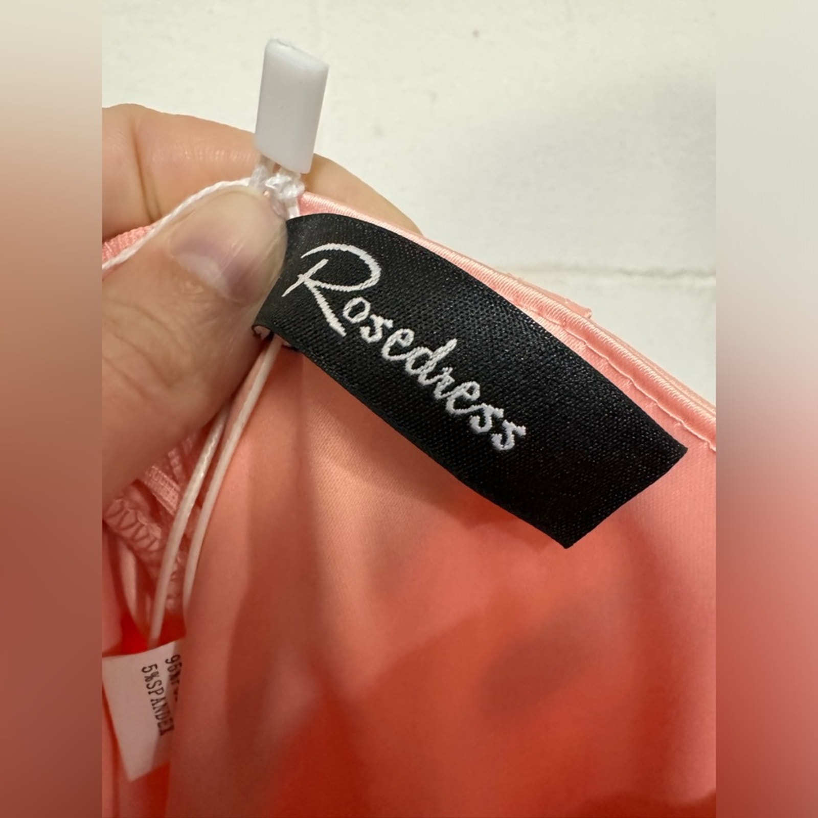 Rosedress Nwt Pink Peach Satin Corset Princess Pencil Dress Women S Size Large — image 3 of 6